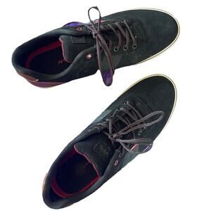 Levis Shoes Mens 12 Casual Sneakers Black Almond Toe Lace Up Logo Comfort